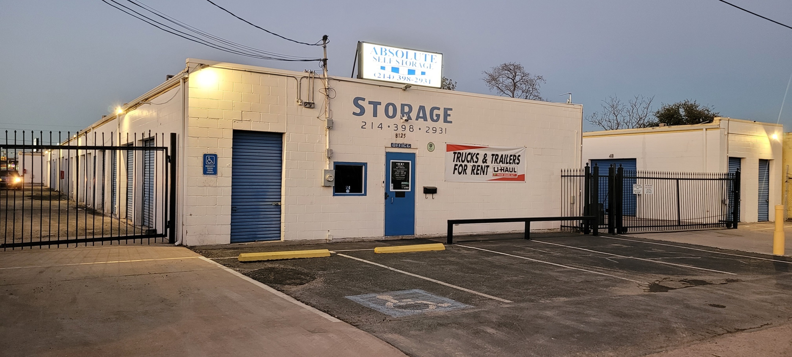 Self Storage with drive-up access.